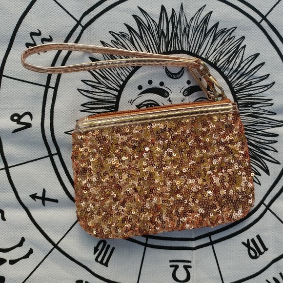 Charmie Charie Rose Gold Sequin Coin Purse - Picture 2 of 6